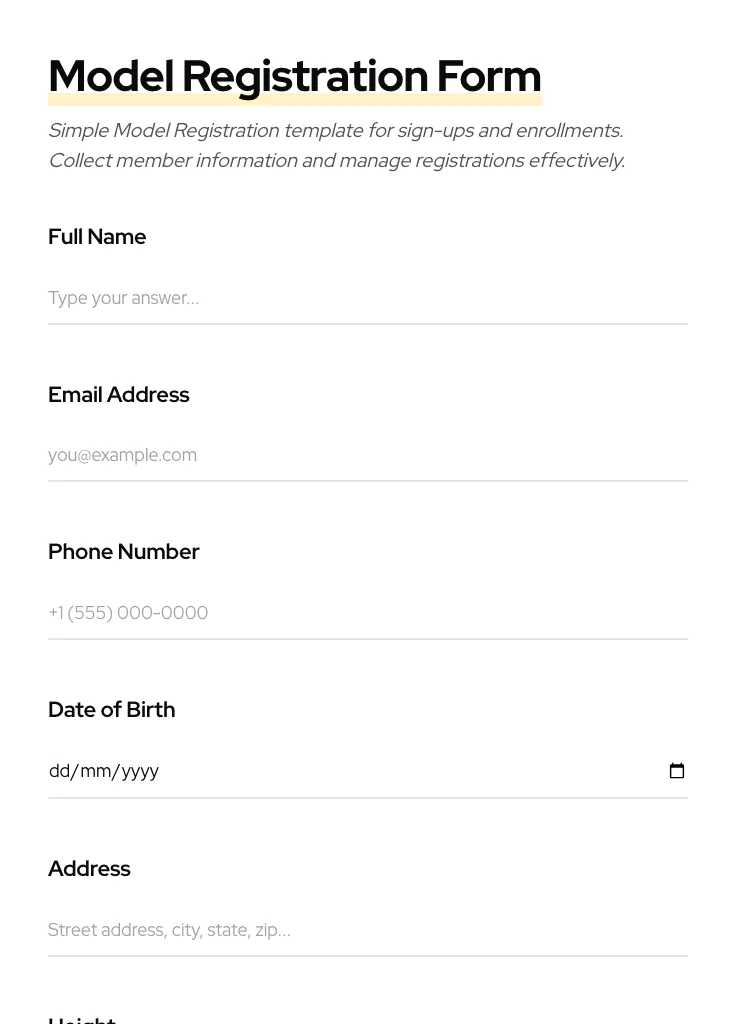 Model Registration preview