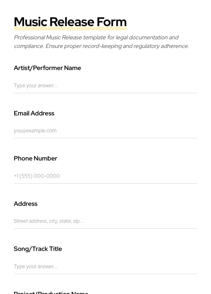 Music Release preview