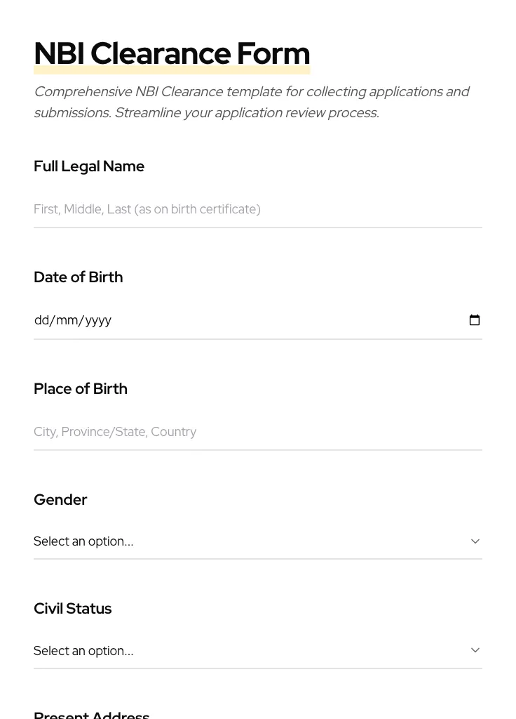 NBI Clearance preview