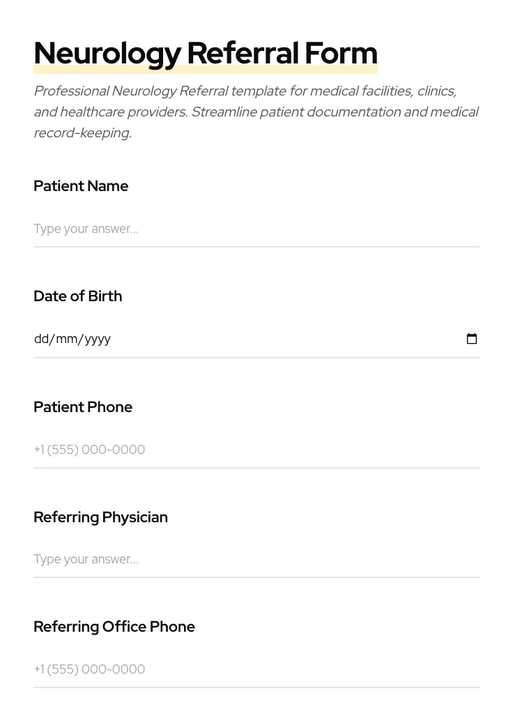 Neurology Referral preview