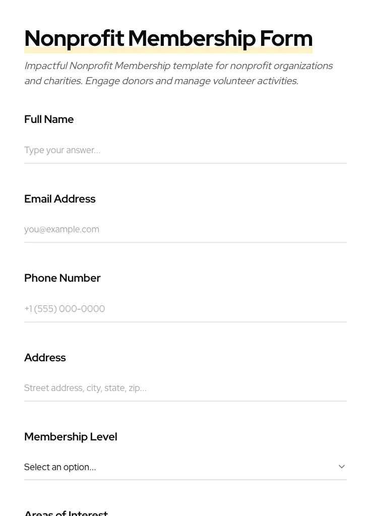 Nonprofit Membership preview