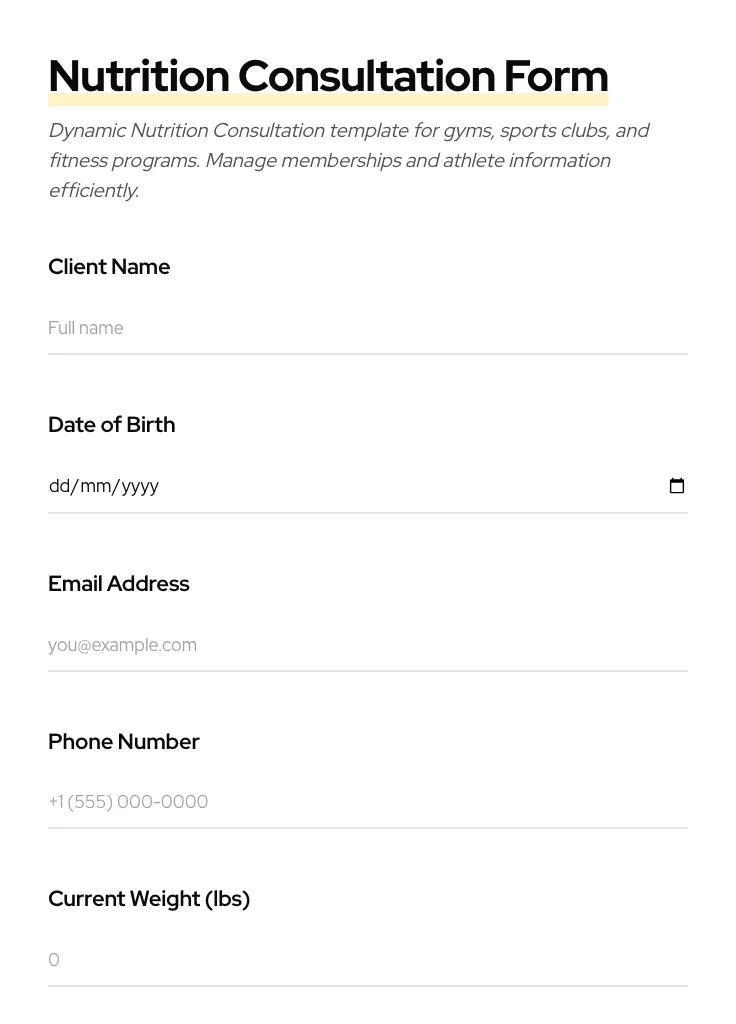 Nutrition Consultation preview