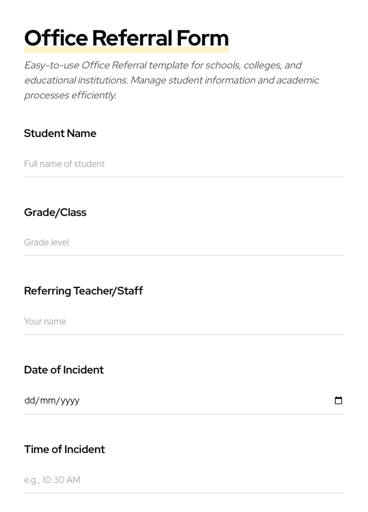 Office Referral preview