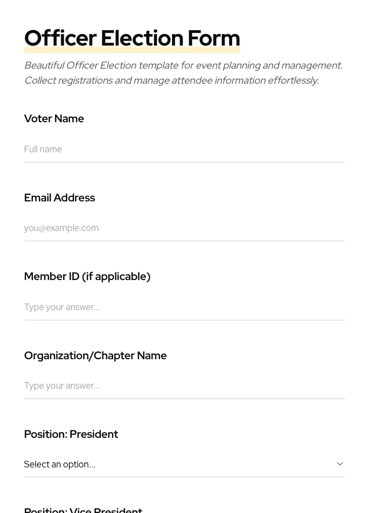 Officer Election preview