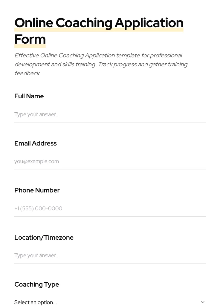 Online Coaching Application preview