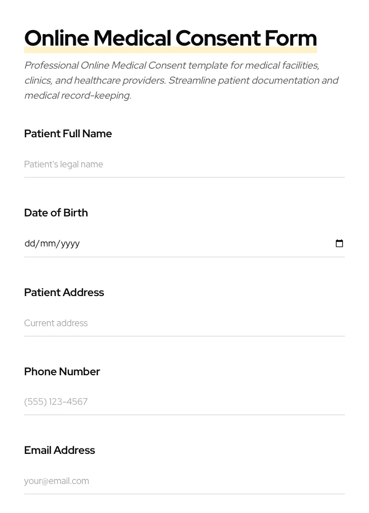 Online Medical Consent preview
