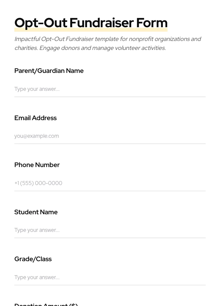 Opt-Out Fundraiser preview