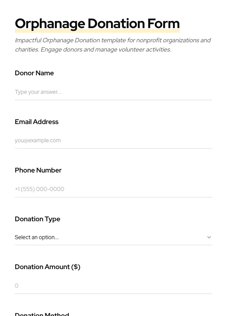 Orphanage Donation preview