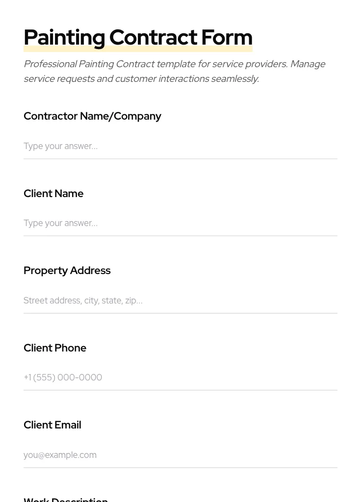 Painting Contract preview