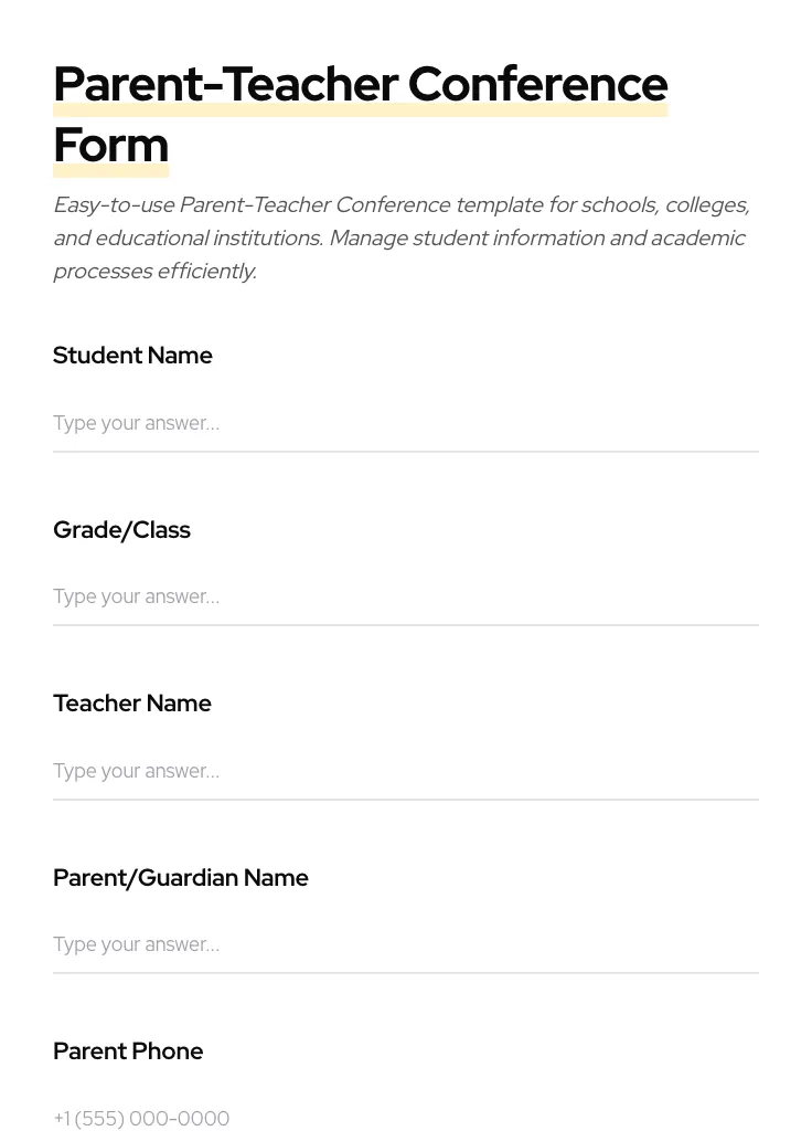 Parent-Teacher Conference preview