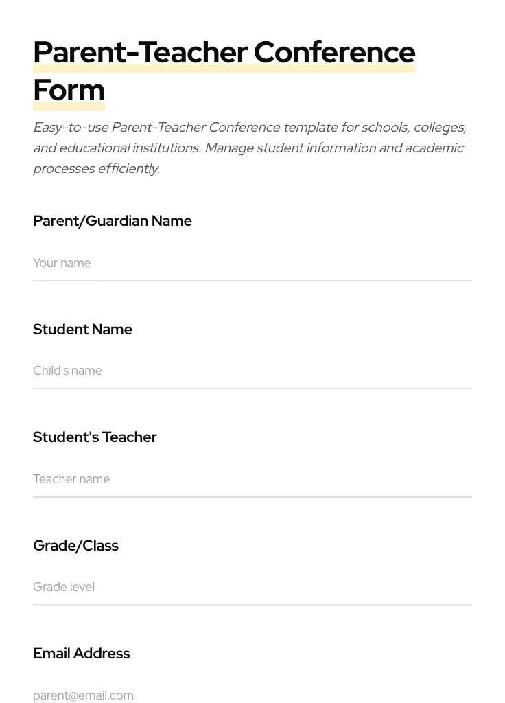 Parent-Teacher Conference preview