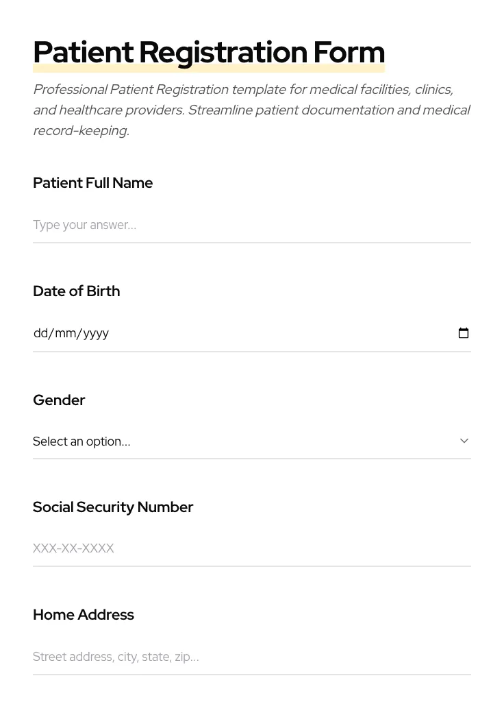 Patient Registration