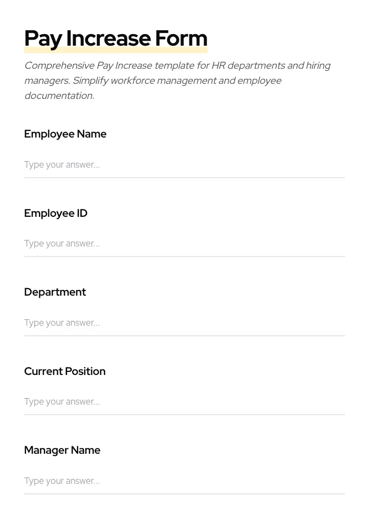 Pay Increase preview