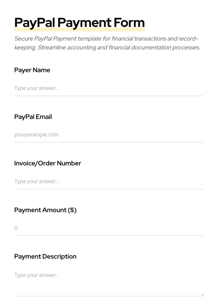 PayPal Payment preview