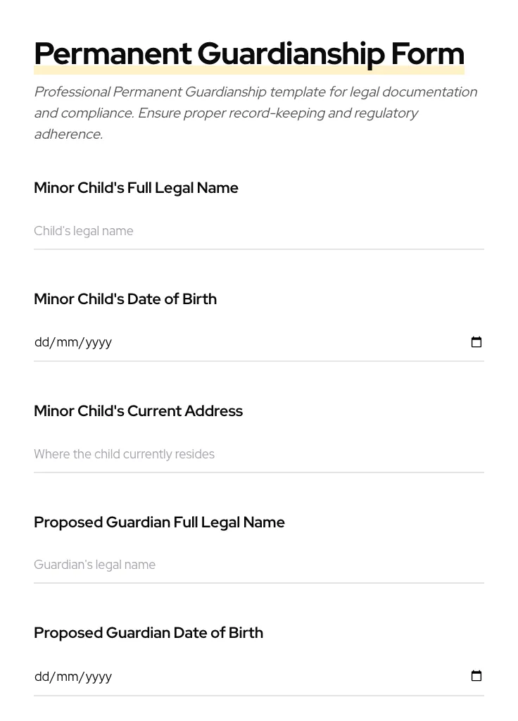 Permanent Guardianship preview