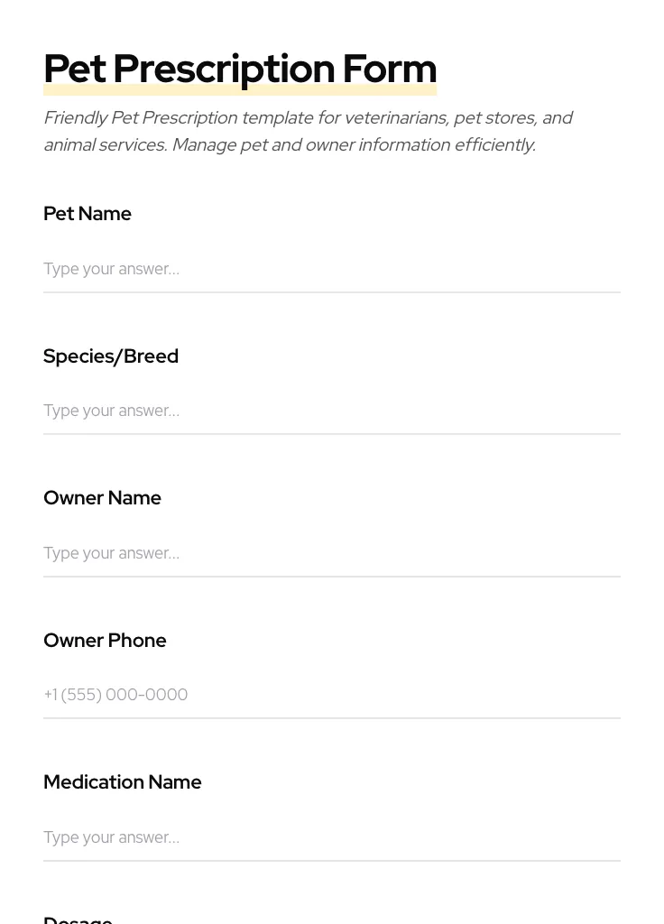 Pet Prescription preview
