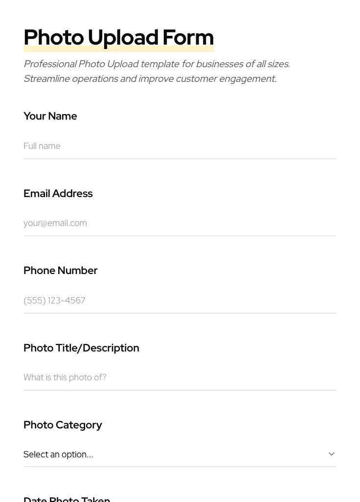 Photo Upload preview