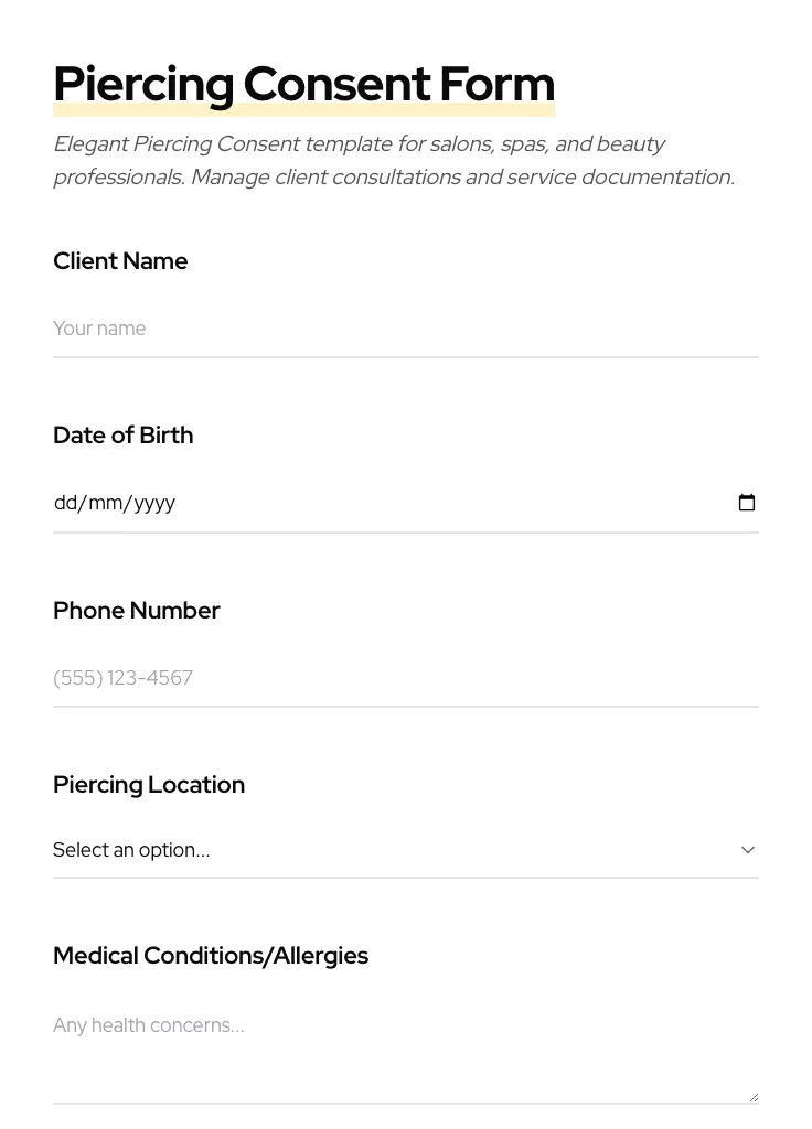 Piercing Consent preview
