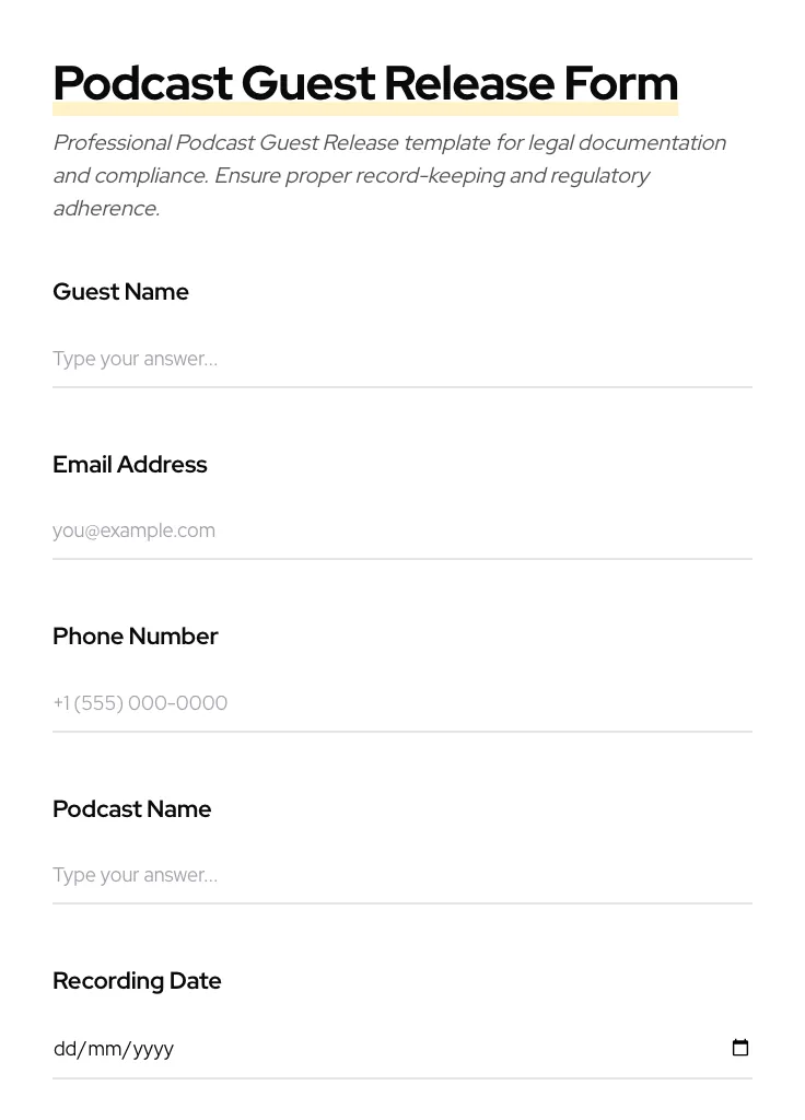 Podcast Guest Release preview