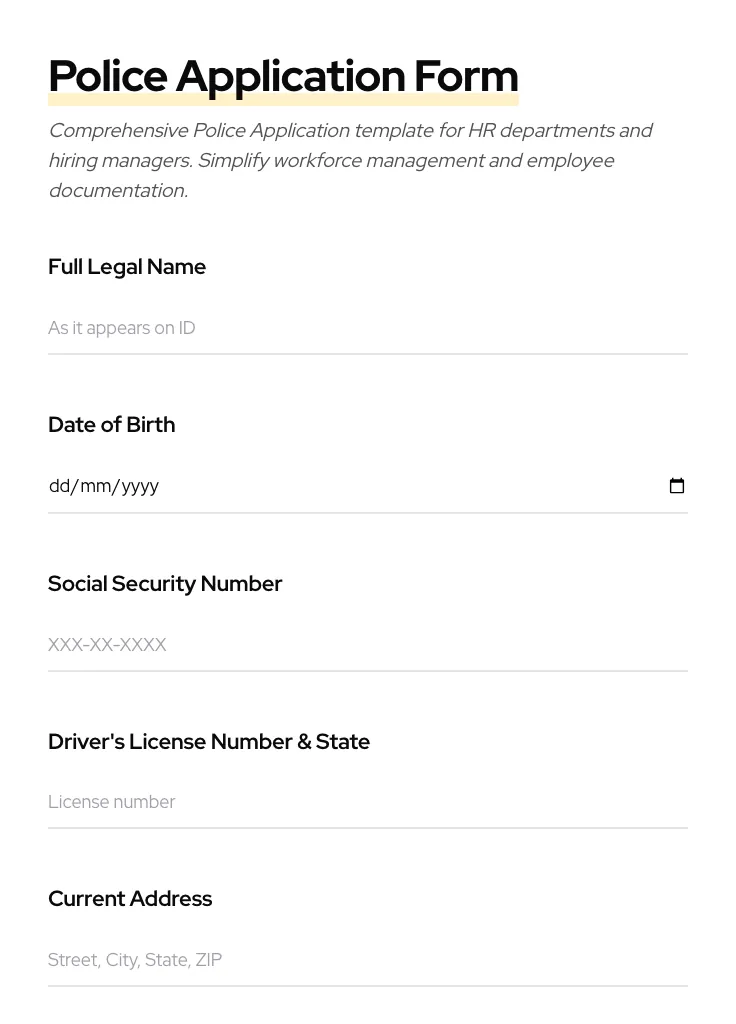 Police Application preview