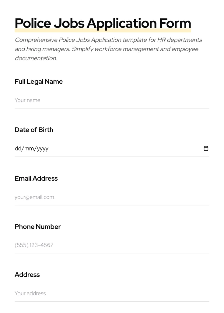 Police Jobs Application preview
