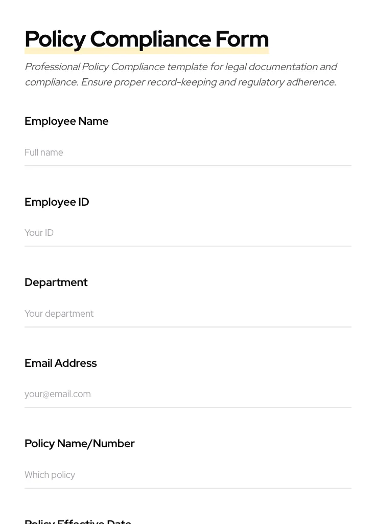 Policy Compliance preview