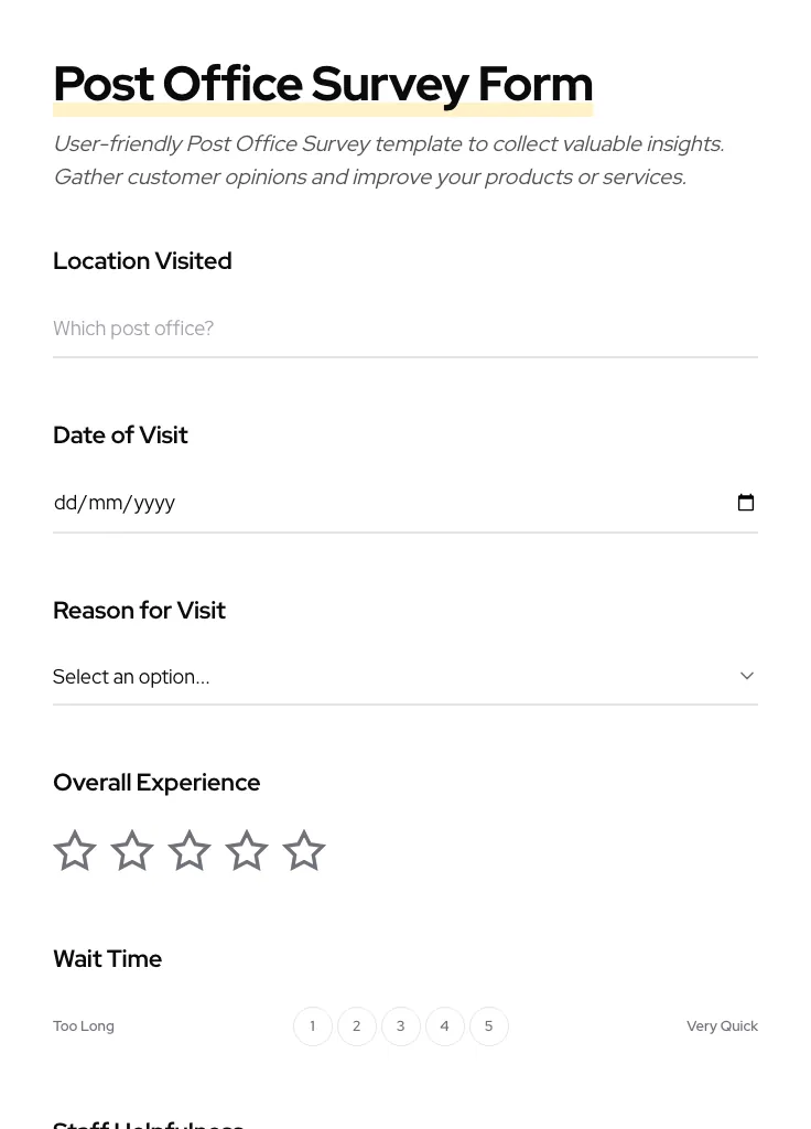 Post Office Survey preview