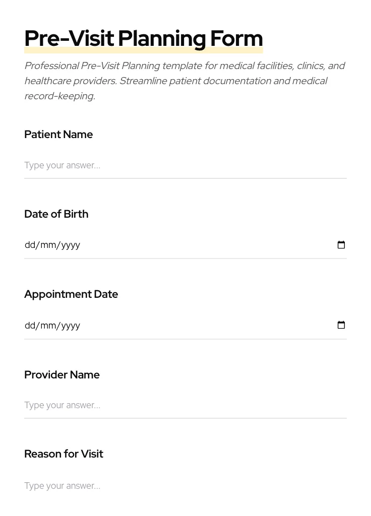 Pre-Visit Planning preview