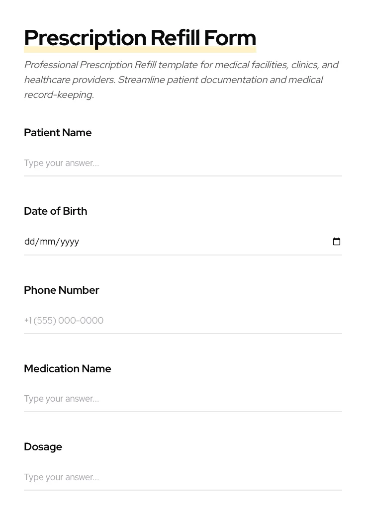Prescription Refill preview