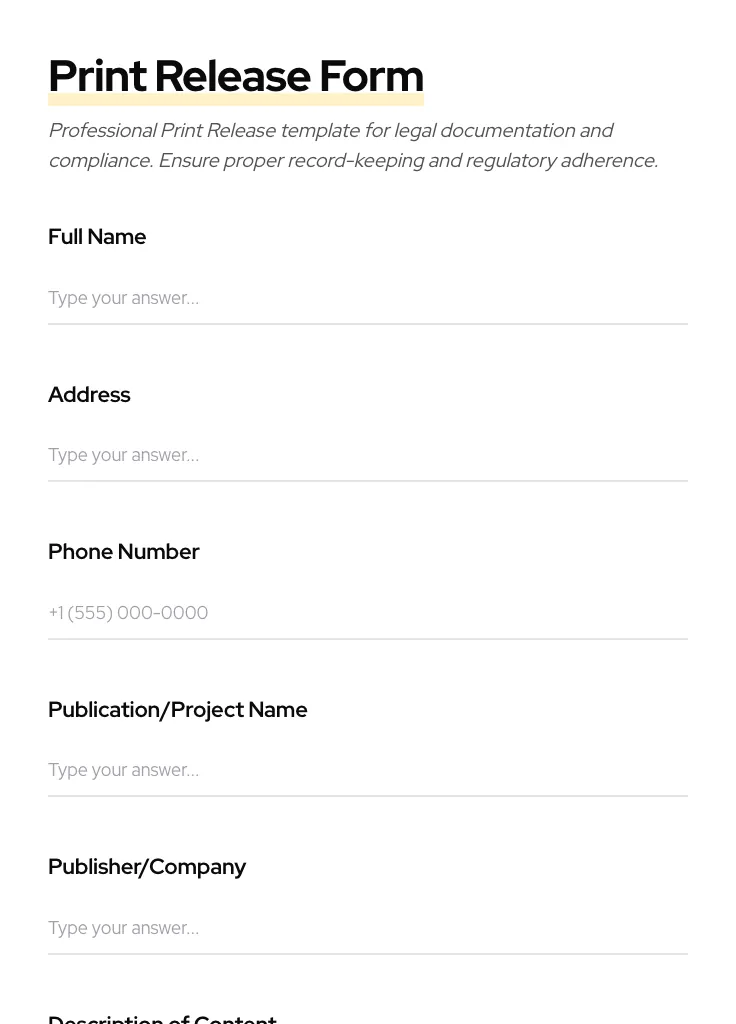 Print Release preview