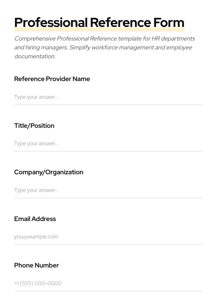 Professional Reference preview