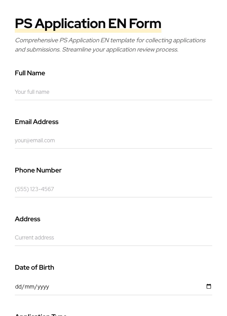 PS Application EN preview
