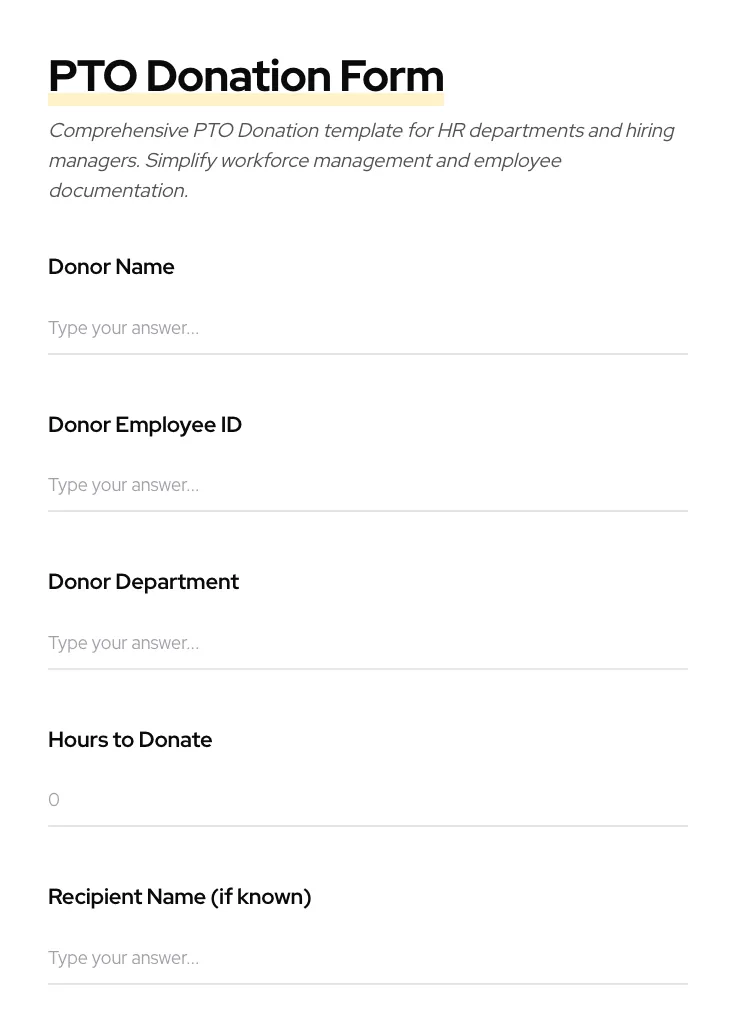 PTO Donation preview