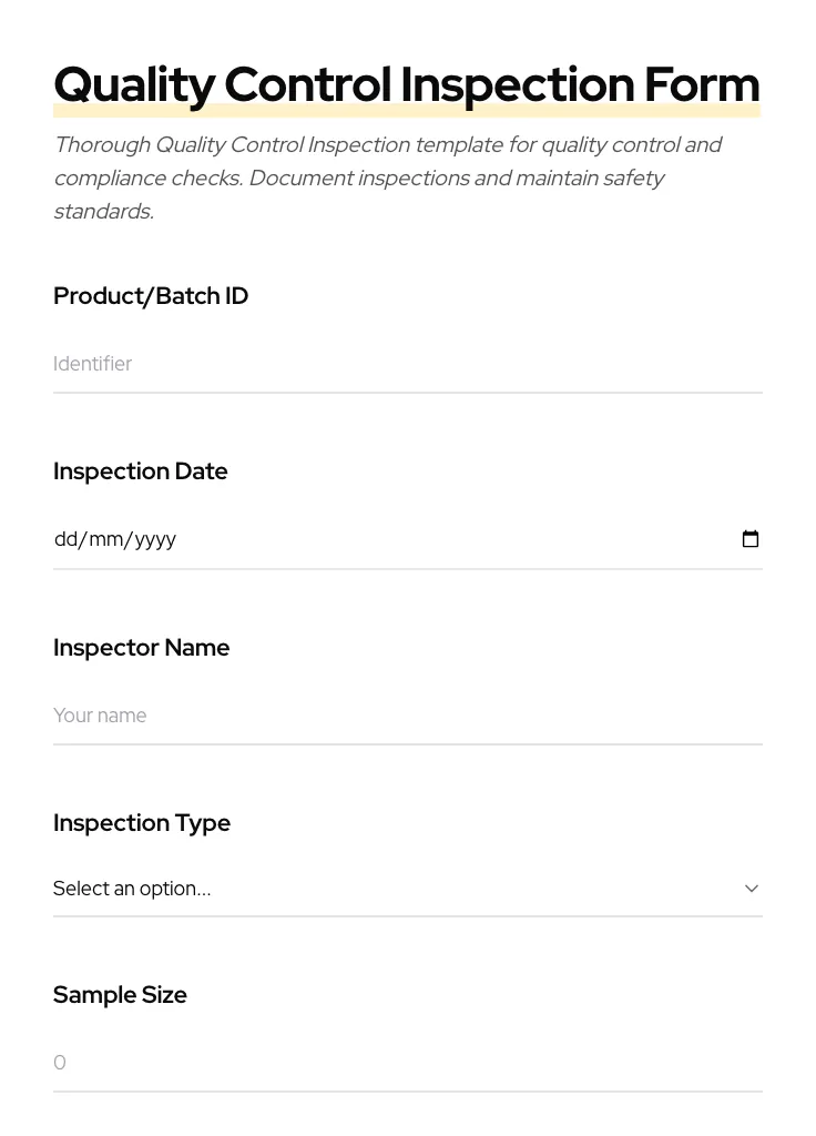 Quality Control Inspection preview