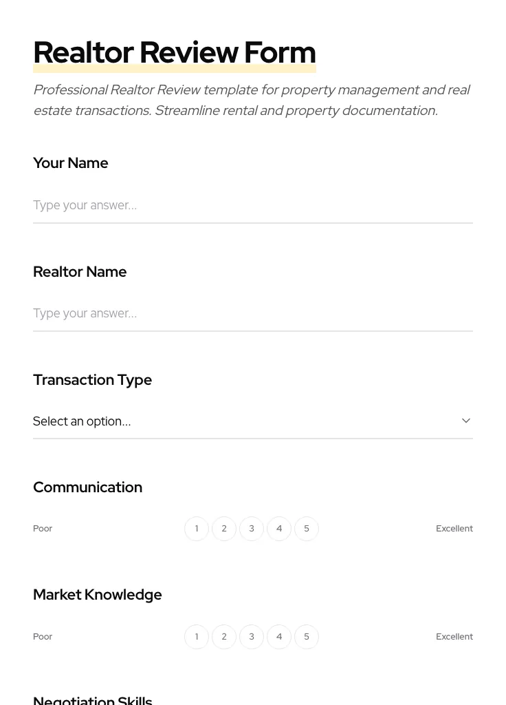 Realtor Review preview