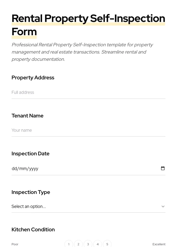 Rental Property Self-Inspection preview