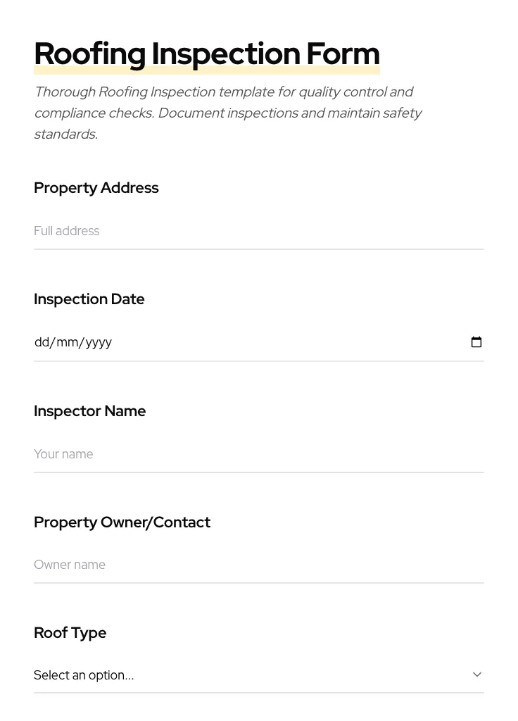 Roofing Inspection preview