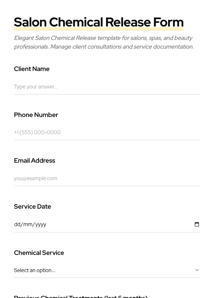 Salon Chemical Release preview