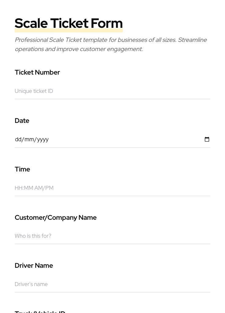 Scale Ticket preview