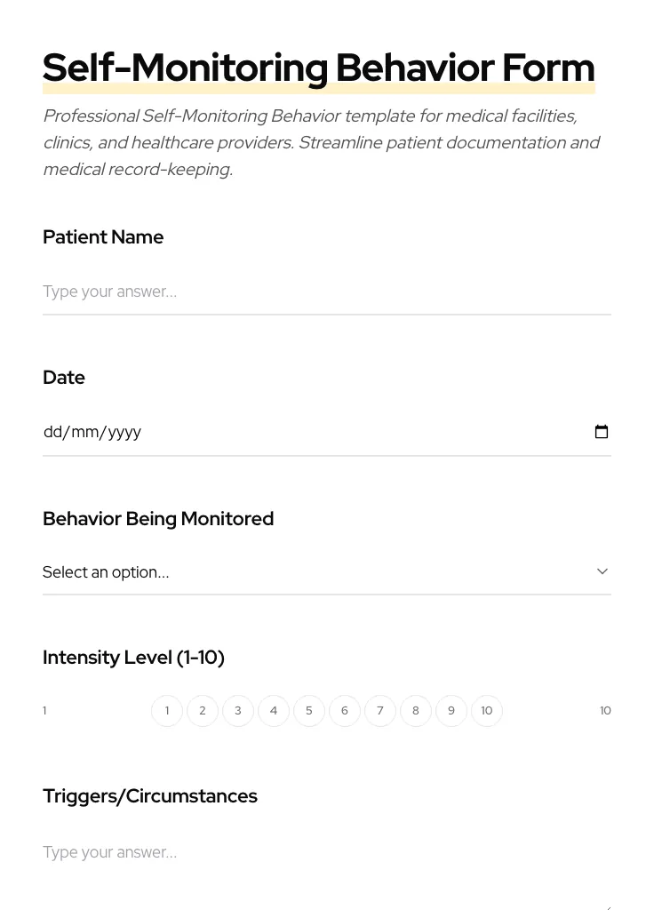 Self-Monitoring Behavior preview
