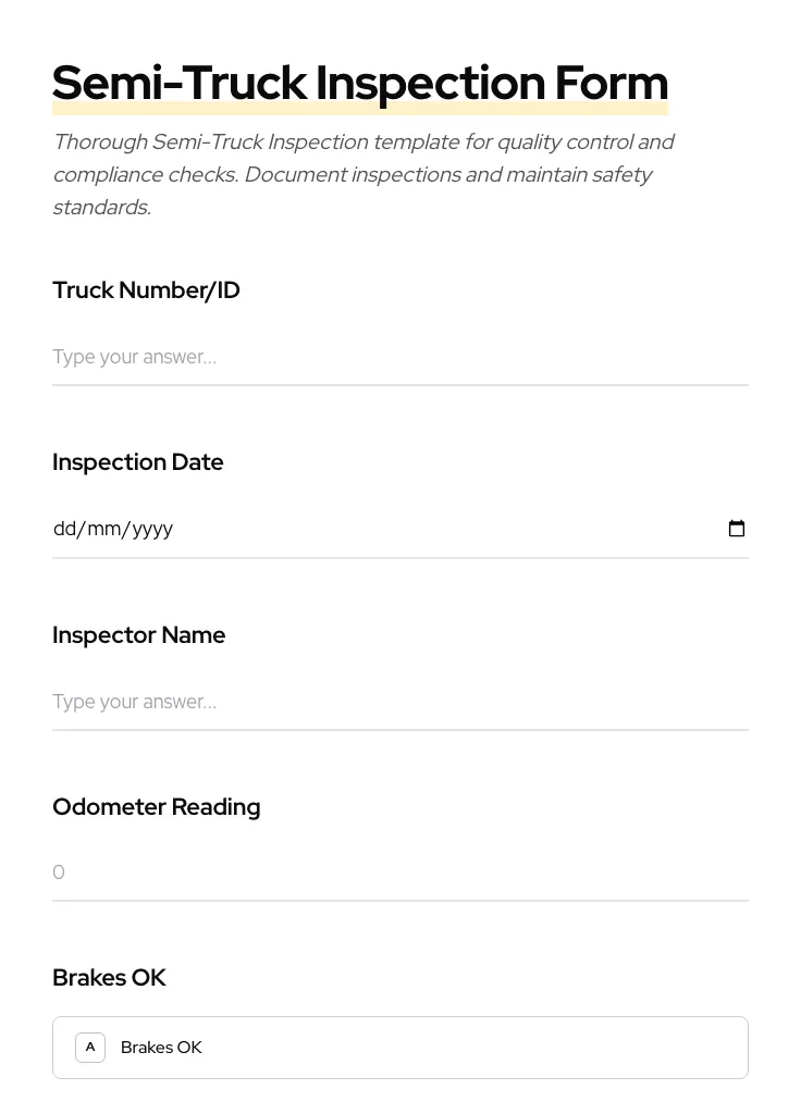 Semi-Truck Inspection preview