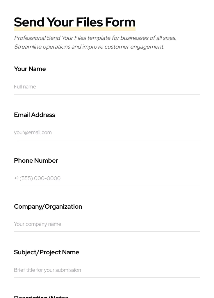 Send Your Files preview