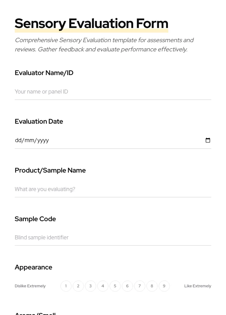 Sensory Evaluation preview