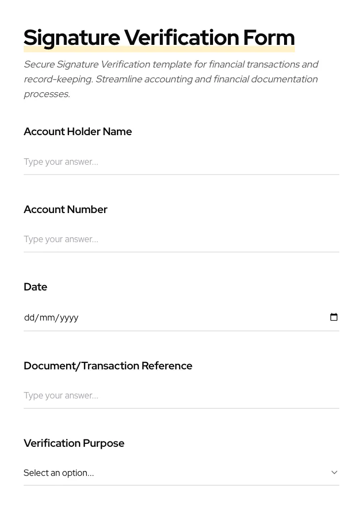 Signature Verification preview