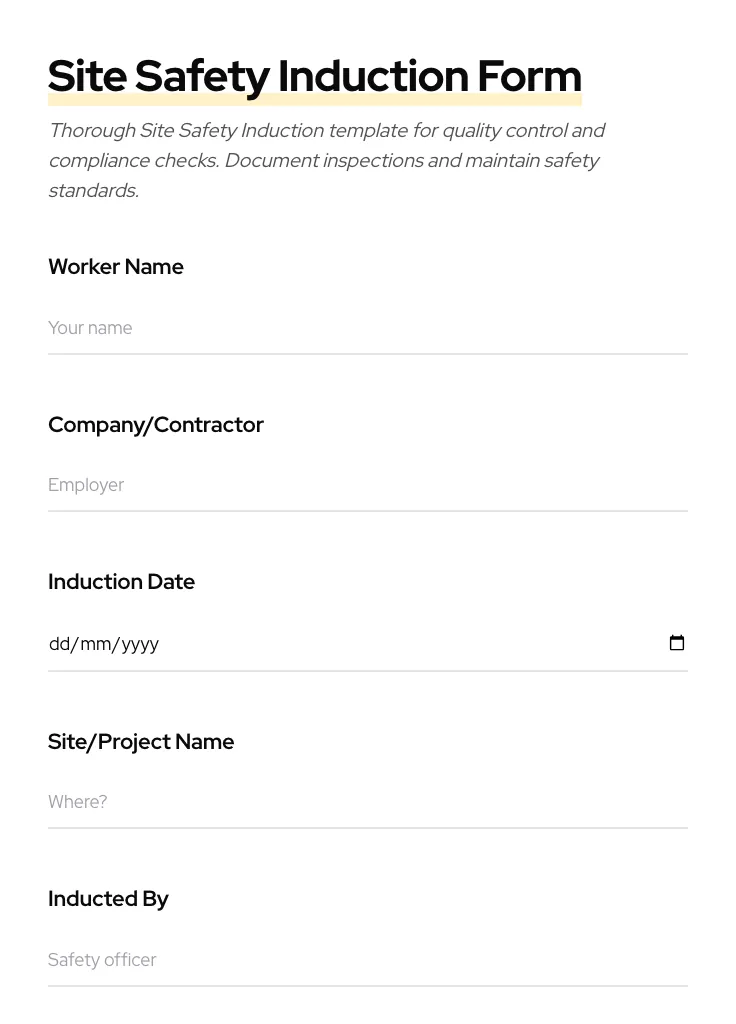 Site Safety Induction preview