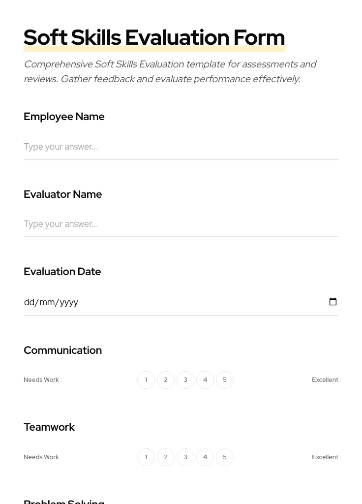 Soft Skills Evaluation preview