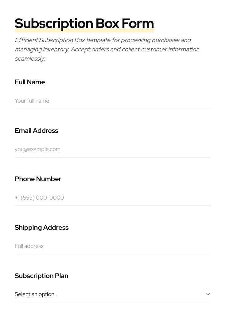 Subscription Box preview