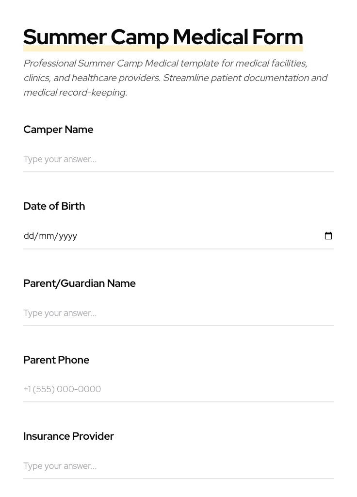 Summer Camp Medical preview