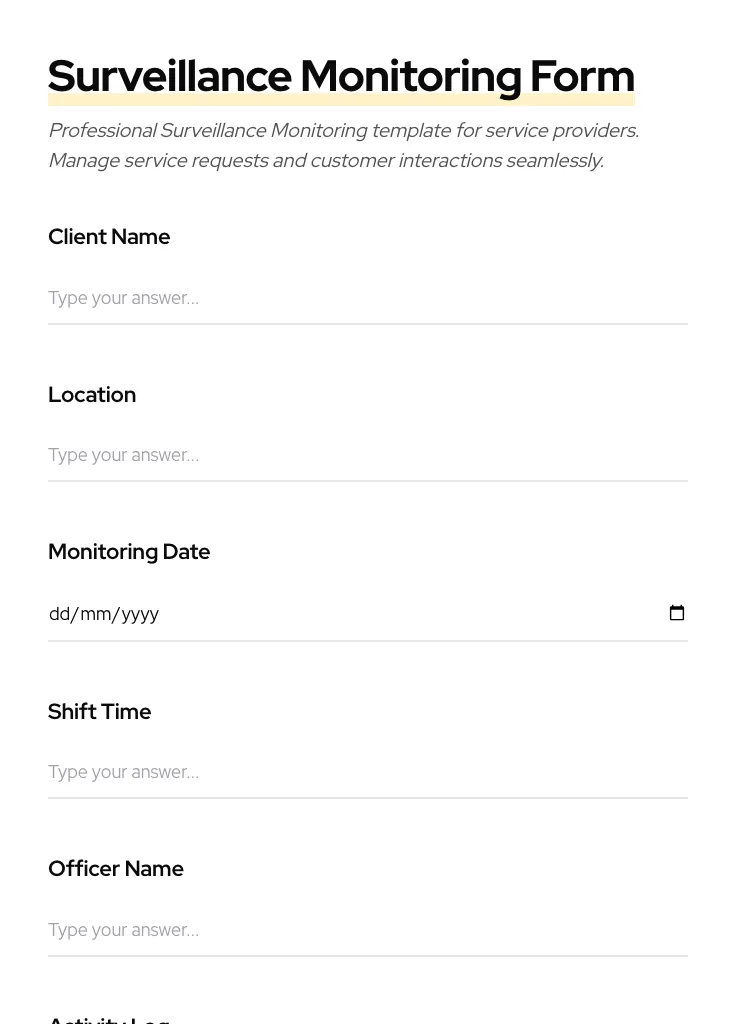 Surveillance Monitoring preview