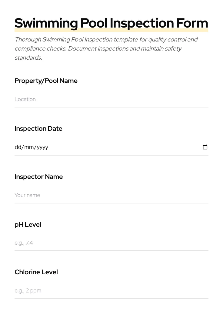 Swimming Pool Inspection preview